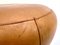 Large Round Leather Ottoman or Pouf, 1960s 13
