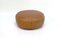 Large Round Leather Ottoman or Pouf, 1960s 1