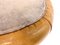 Large Round Leather Ottoman or Pouf, 1960s 15