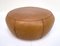 Large Round Leather Ottoman or Pouf, 1960s 12