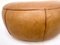 Large Round Leather Ottoman or Pouf, 1960s 10