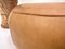 Large Round Leather Ottoman or Pouf, 1960s 6