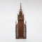 French Neo-Gothic Polychrome and Gilt Wooden Church Steeple with Niche for Saint Statue, 1800s 1