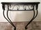Italian Wrought Iron Wall Console Table with Wooden Top, 1930s, Image 2