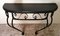 Italian Wrought Iron Wall Console Table with Wooden Top, 1930s, Image 4
