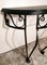 Italian Wrought Iron Wall Console Table with Wooden Top, 1930s, Image 10