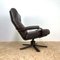 Set of Mid-Century Leather Swivel Chairs attributed to Kebe, 1970s 8