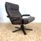 Set of Mid-Century Leather Swivel Chairs attributed to Kebe, 1970s 6