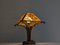 Hammered Glass and Wrought Iron Table Lamp attributed to Longobard, Italy, 1970s, Image 8