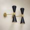 Italienische Wandlampen aus Messing, 1950er, 2er Set 4