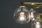 Lampadario vintage in ottone con 9 sfere in vetro, anni '60, Immagine 5