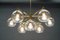 Brass Vintage Chandelier with Nine Glass Spheres, 1960s 2