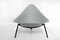 Tripod Grey Fiberglass Garden Lounge Chair attributed to Ed Mérat, 2000s, Image 1