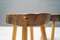 French Wooden Vintage Stools, 1960s, Set of 3, Image 8