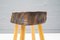 French Wooden Vintage Stools, 1960s, Set of 3 7