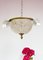 French Corbeille Chandelier in Bronze and Glass, 1890s 4
