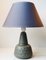Grey Ceramic Table Lamp with Dragon Skin Decor by Einar Johansen, 1960s 1