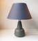 Grey Ceramic Table Lamp with Dragon Skin Decor by Einar Johansen, 1960s, Image 5