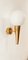 Brass Wall Light with White Sphere 1