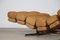 Lounge Chair in Tan Nubuck Leather by Ric Deforche for Gervan, Belgium, 1969 9