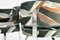 Bauhaus Armlehnstühle aus verchromtem Metall & Samt, 1970er, 2er Set 6