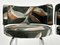 Bauhaus Armlehnstühle aus verchromtem Metall & Samt, 1970er, 2er Set 4