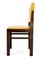 Sedie da pranzo vintage in legno e pelle, anni '60, set di 6, Immagine 3