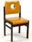 Sedie da pranzo vintage in legno e pelle, anni '60, set di 6, Immagine 5