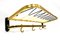Mid-Century Aluminium & Brass Coat and Hat Rack, 1960s 1