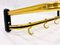 Mid-Century Aluminium & Brass Coat and Hat Rack, 1960s 4