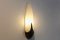 Mid-Century Brass & Craquelé Frosted Glass Wall Lights, Set of 2, Image 7