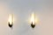 Mid-Century Brass & Craquelé Frosted Glass Wall Lights, Set of 2, Image 9