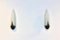 Mid-Century Brass & Craquelé Frosted Glass Wall Lights, Set of 2, Image 2