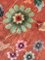 Art Deco Cascade of Flowers on Bright Orange Field and Emerald Green Border, 1930s 4