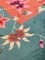 Art Deco Cascade of Flowers on Bright Orange Field and Emerald Green Border, 1930s 11
