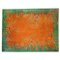 Art Deco Cascade of Flowers on Bright Orange Field and Emerald Green Border, 1930s 1