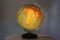 Beleuchteter Deutscher Vintage Globus aus Glas 2