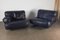 Set of Two-Seater Leather Sofa Fiandra Model by Vico Magistretti for Cassina, 1980s 17