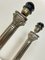 Nickel-Plated Brass Column Table Lamps in the style of Greek, 1970s, Set of 2, Image 6