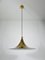 Brass Round Pendant Lamp from Fog & Mørup, 1970s 3
