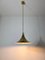 Brass Round Pendant Lamp from Fog & Mørup, 1970s 9