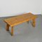 Dining Table and Benches in Larch Wood attributed to Christian Durupt, 1960, Set of 3, Image 3