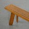 Dining Table and Benches in Larch Wood attributed to Christian Durupt, 1960, Set of 3, Image 19