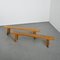 Esstisch und Bänke aus Lärchenholz Christian Durupt zugeschrieben, 1960, 3er Set 21