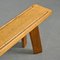 Dining Table and Benches in Larch Wood attributed to Christian Durupt, 1960, Set of 3, Image 14