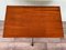 Hoher Vintage Couchtisch mit Teak Tischplatte & Metallgestell mit Rollen, 1960er 4