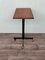 Hoher Vintage Couchtisch mit Teak Tischplatte & Metallgestell mit Rollen, 1960er 5