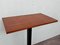 Hoher Vintage Couchtisch mit Teak Tischplatte & Metallgestell mit Rollen, 1960er 3