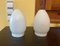 Egg Tischlampen aus mundgeblasenem Glas, 1990, 2er Set 1
