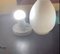 Lampade da tavolo Egg in vetro soffiato, 1990, set di 2, Immagine 5